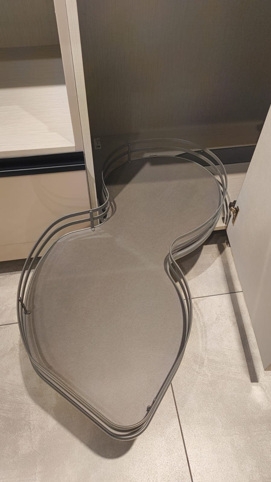 Hettich CargoMan Corner Pull Out 450 LH 900/1000 mm width - Anthracite Finish