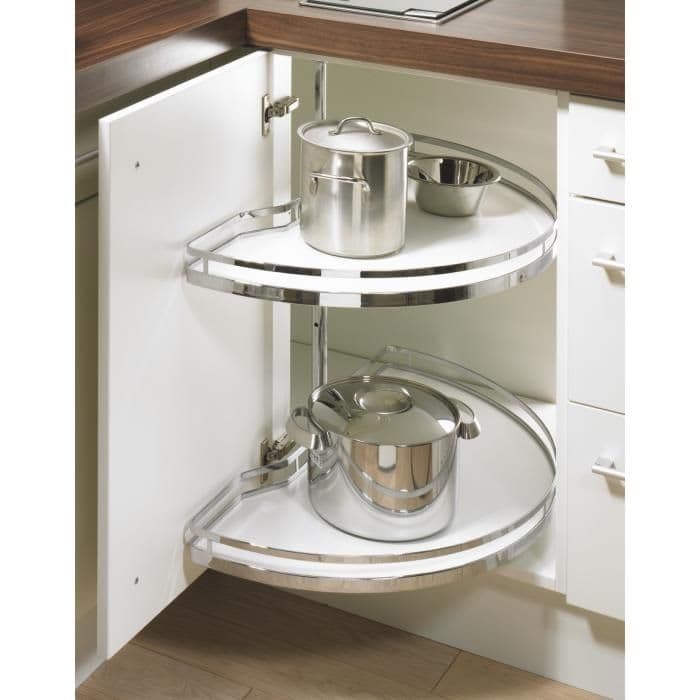 Hettich Carousel D-1/2 for Ø850 Arena Classic - Chrome Finish