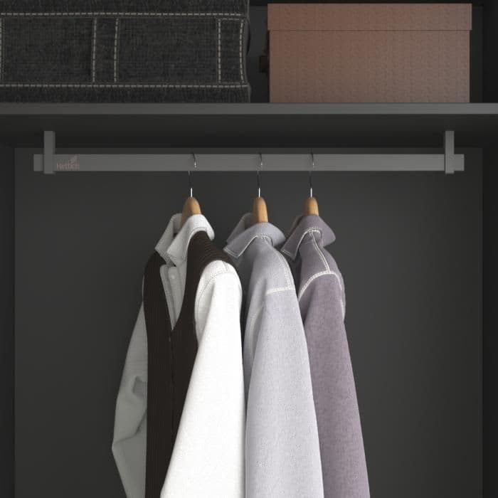 Hettich Clothes Rack Set Grey Finish