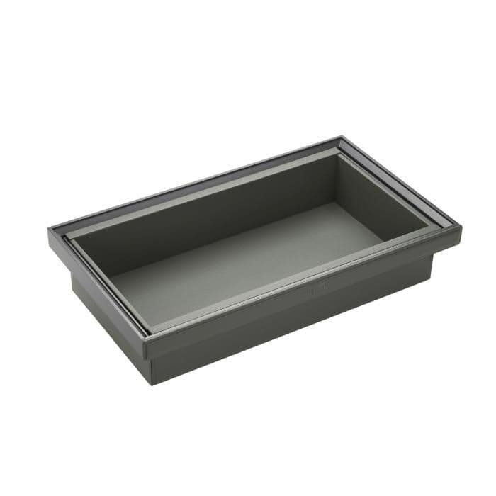 Hettich Leather Storage Basket 600 mm - Grey Finish