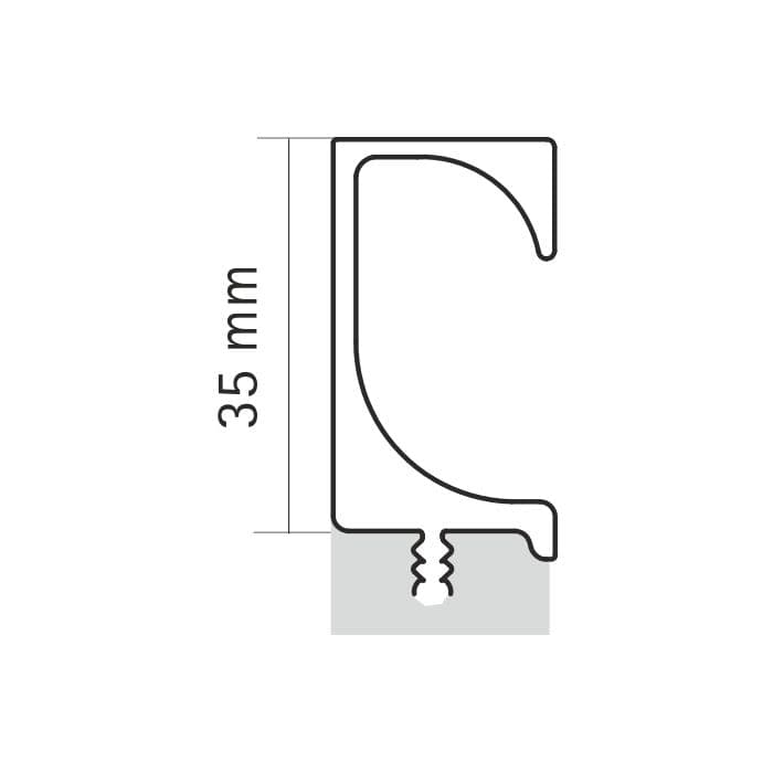 Hettich G-Profile Handle Black 35 mm height
