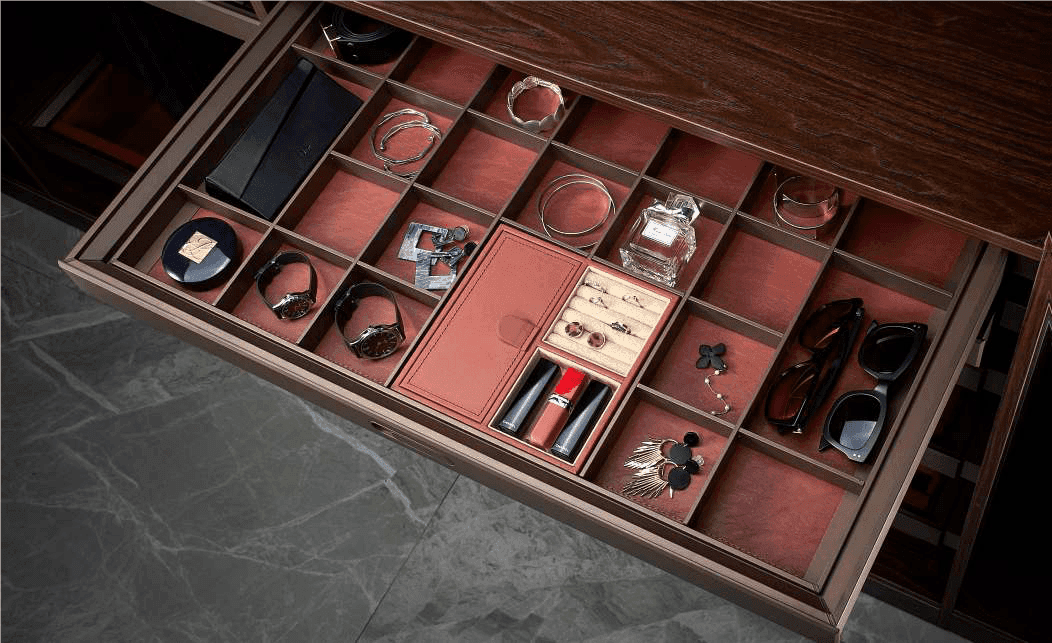 Leather Sorting Box Mocha + Red 900 mm (Copy)