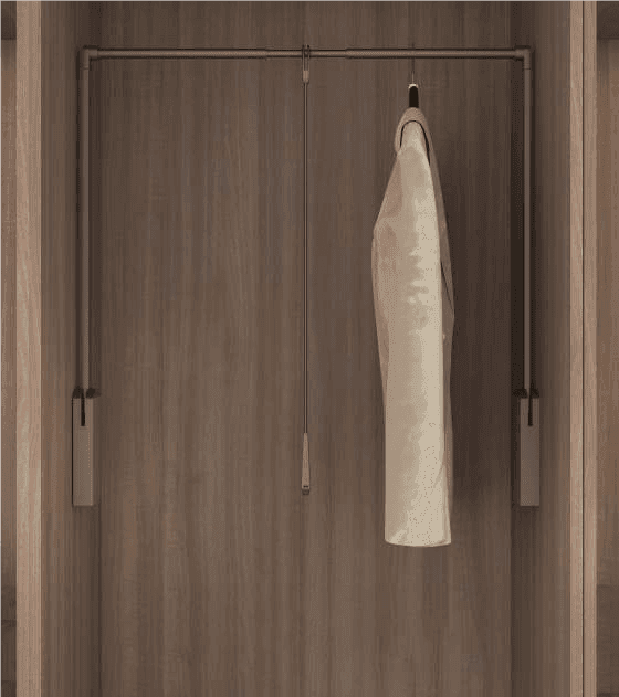 Starrs Wardrobe Lift soft close15kg Mocha + Black