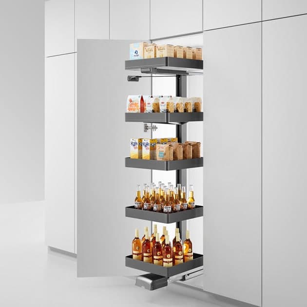 Starrs Aircraft Carrier Cabin 5 Basket Soft Close, Grey Finish 450 mm