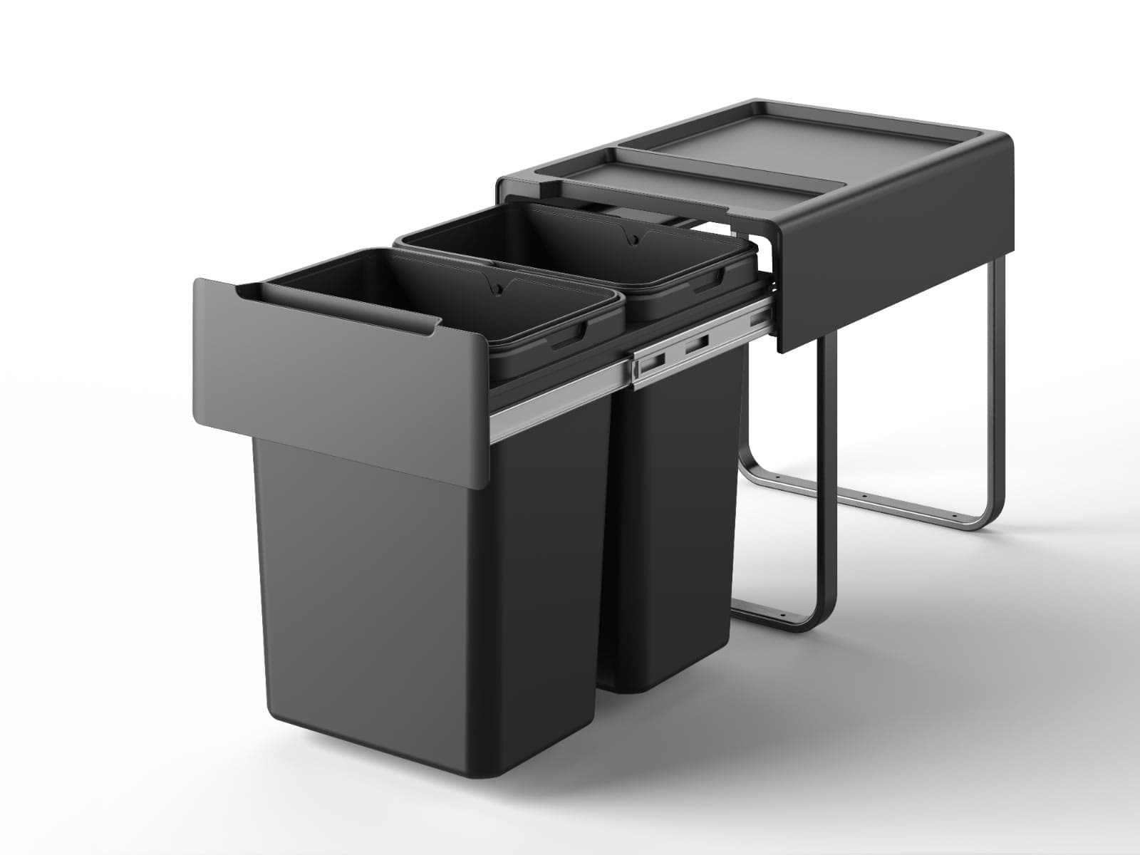 Starrs Waste Bin Soft Closing Dark Grey 40L (20x20L)