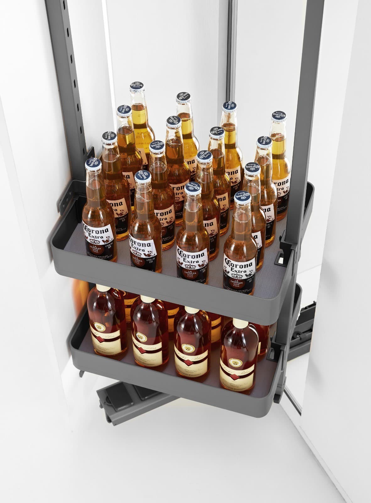 Starrs Revolving Tall Unit 6 Basket Soft Close Grey Finish 400 mm 2