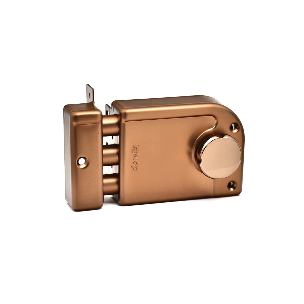 Dorset Trio lock Dead Bolt Key and Knob Hamilton Gold Ferro