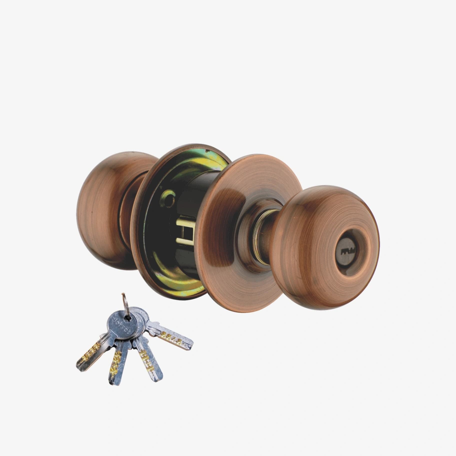 Dorset cylindrical lock one side key one side knob (Antique Brass )