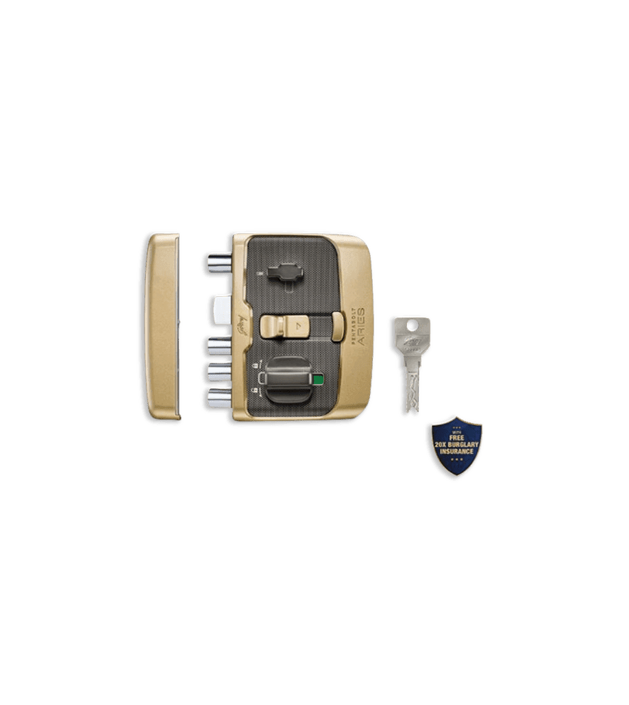 pentabolt Aries 3KS 1CK Deadbolt Vegas Gold