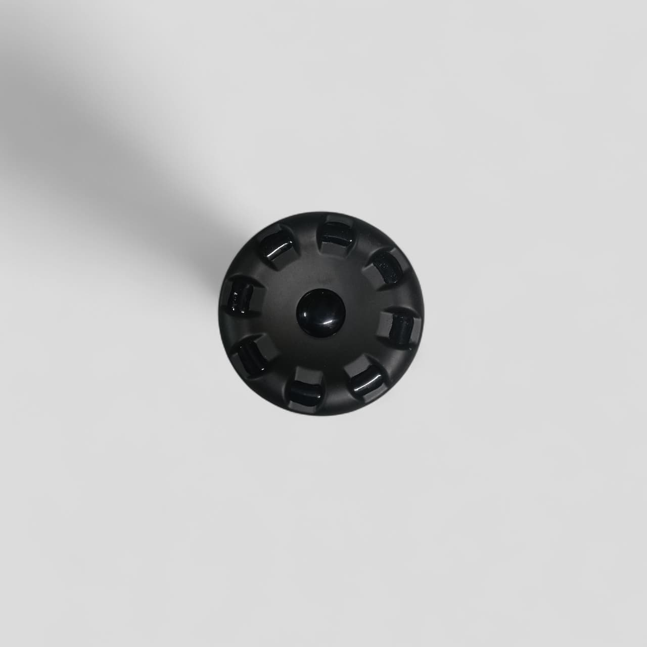 Round Cabinet & Drawer Knob with Grip Design | Matte Black Furniture Knob