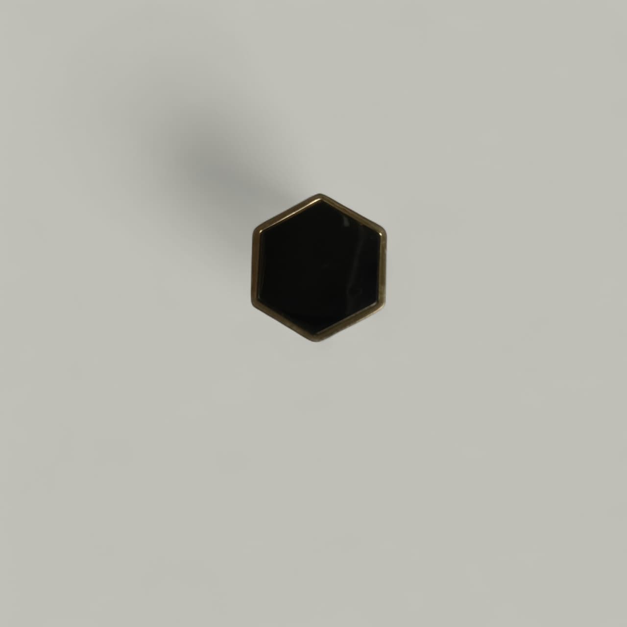 Hexagon Cabinet & Drawer Knob | Black & Gold Designer Furniture Knob