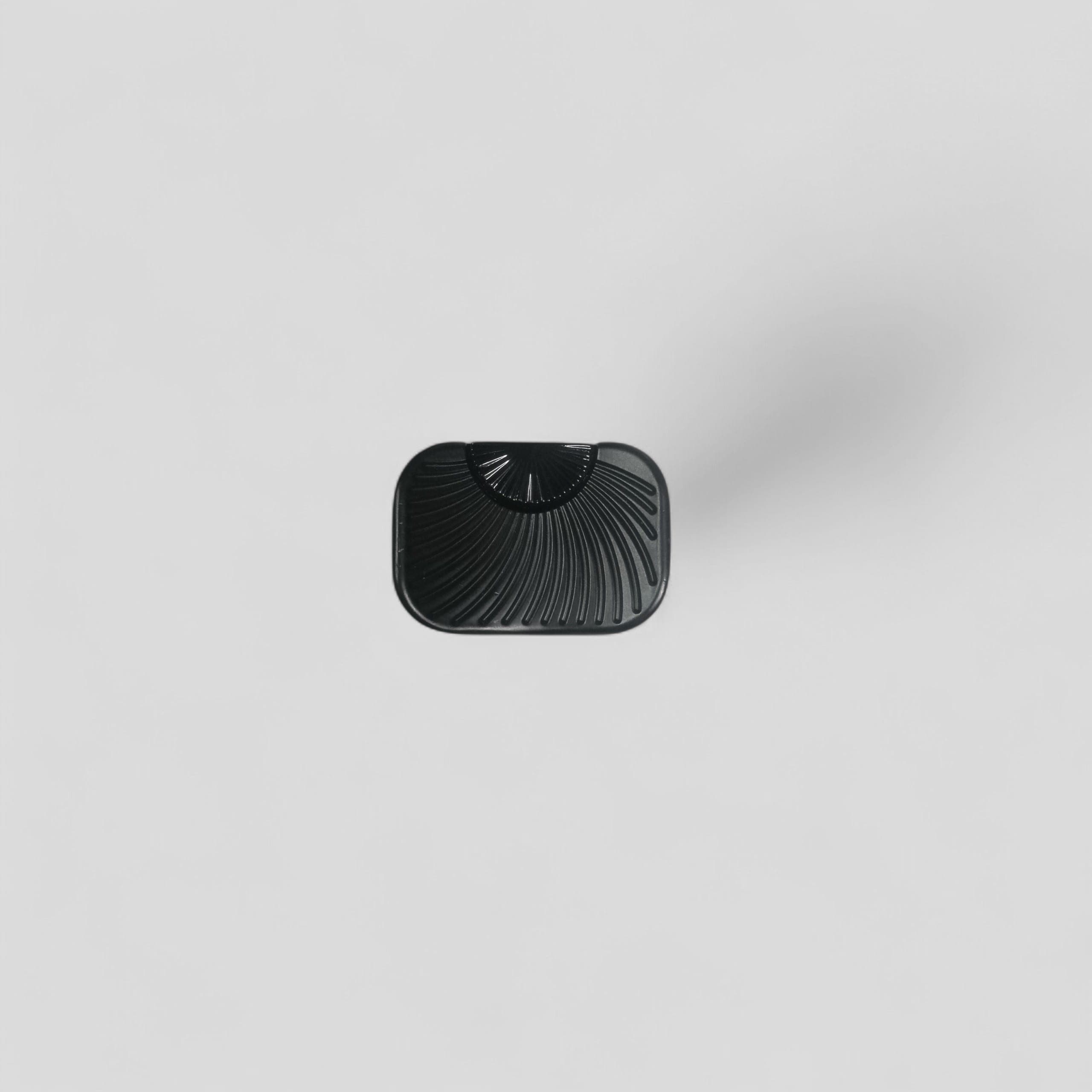 Designer Rectangular Cabinet Knob with Textured Pattern (Mate black)