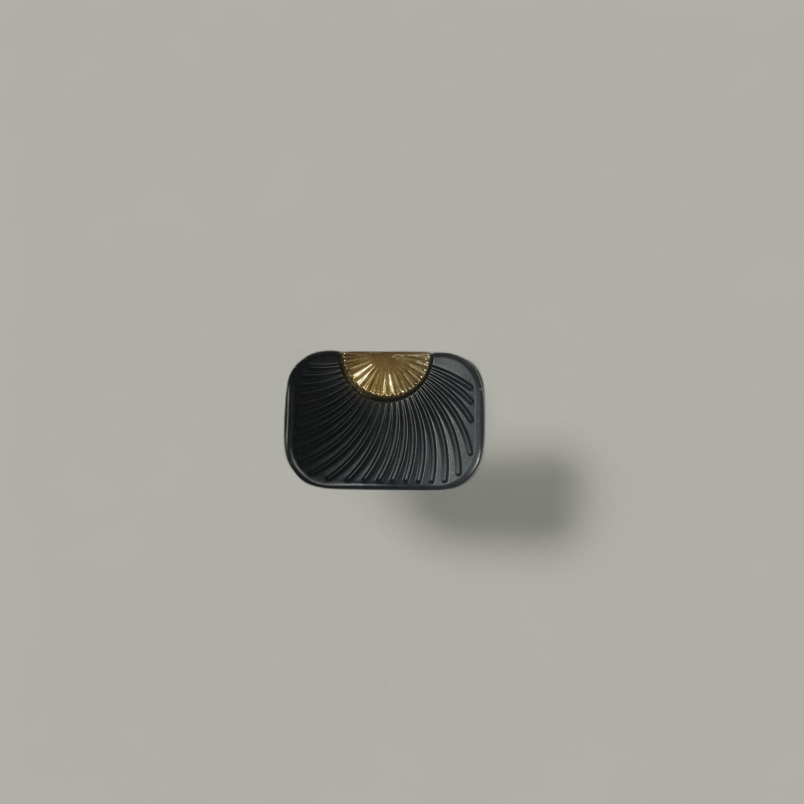 Textured Black Gold Cabinet Knob