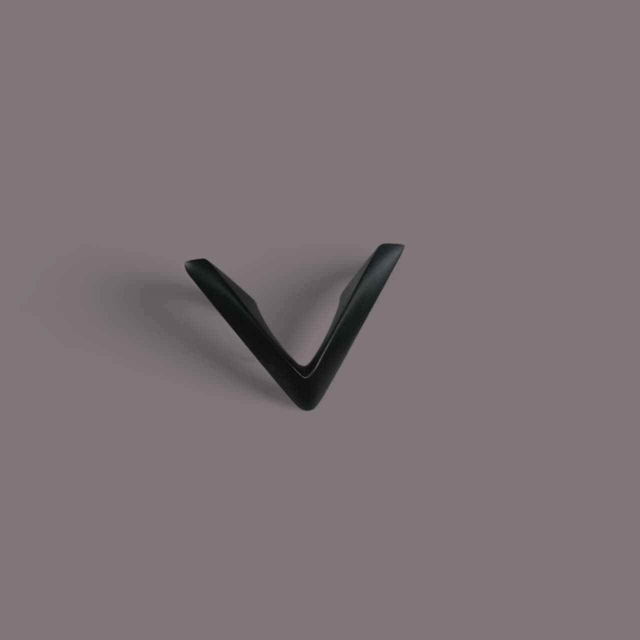 V Shape Black Knob