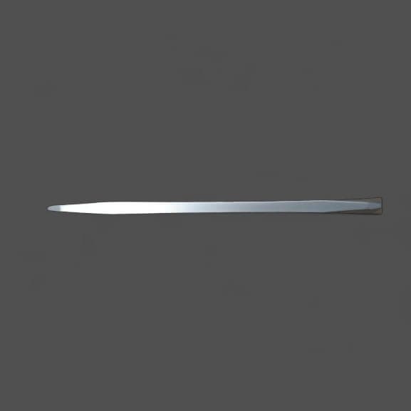Tapered Blade Cabinet Handle 4 inch (Polished Silver Finish)